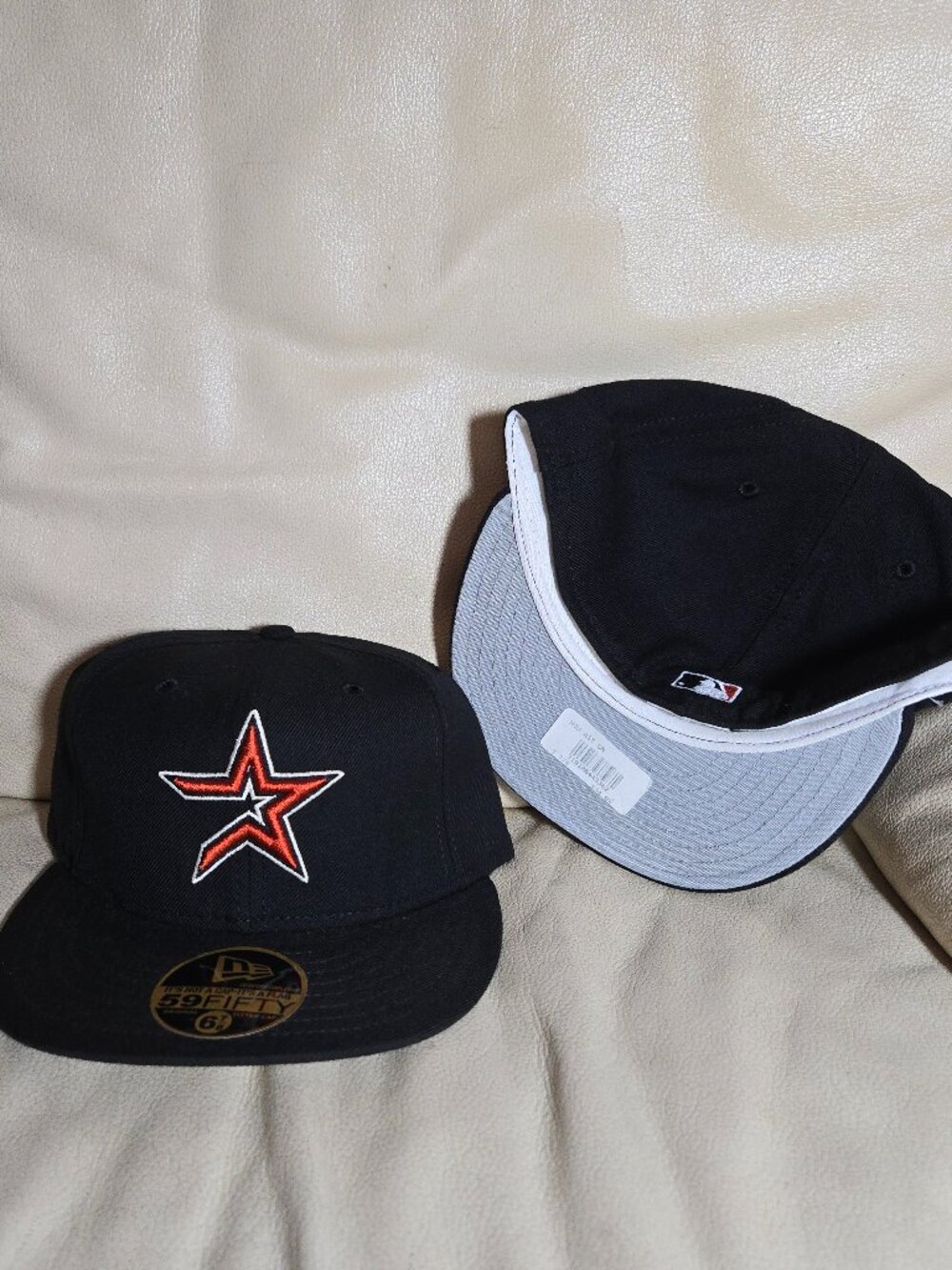 NWT New Era 59FIFTY Houston Astros Broken Star Fitted Hat Cap Black Grey UV